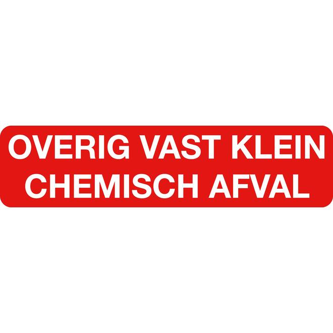 Sticker vast chemisch afval