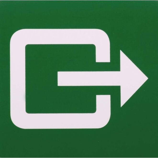 Sticker pictogram uitgang