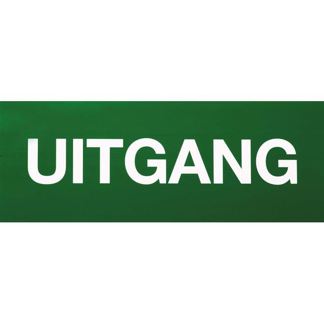 Sticker tekst uitgang 12x30cm