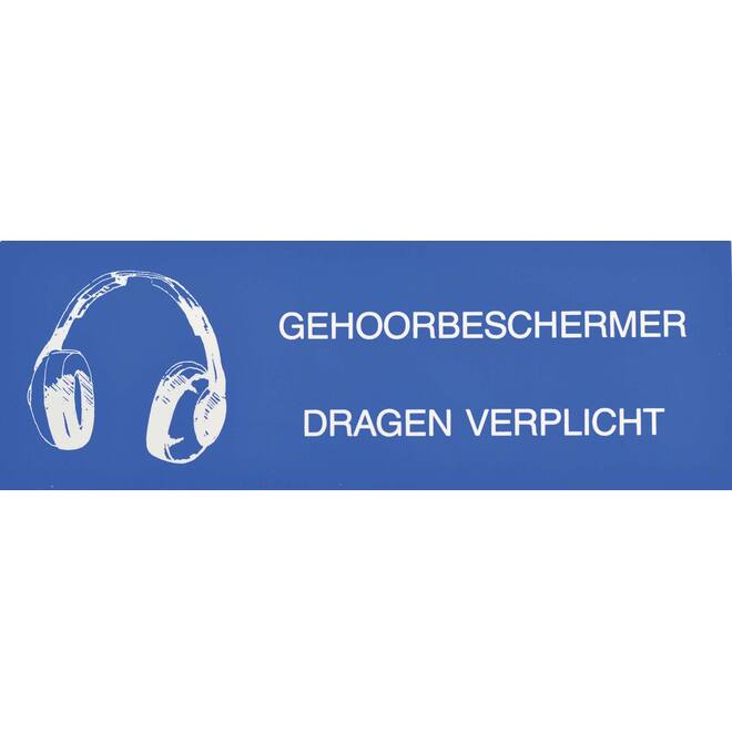 Sticker gehoorbescherming verplicht