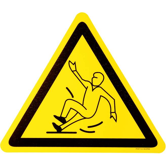 Sticker uitglijgevaar