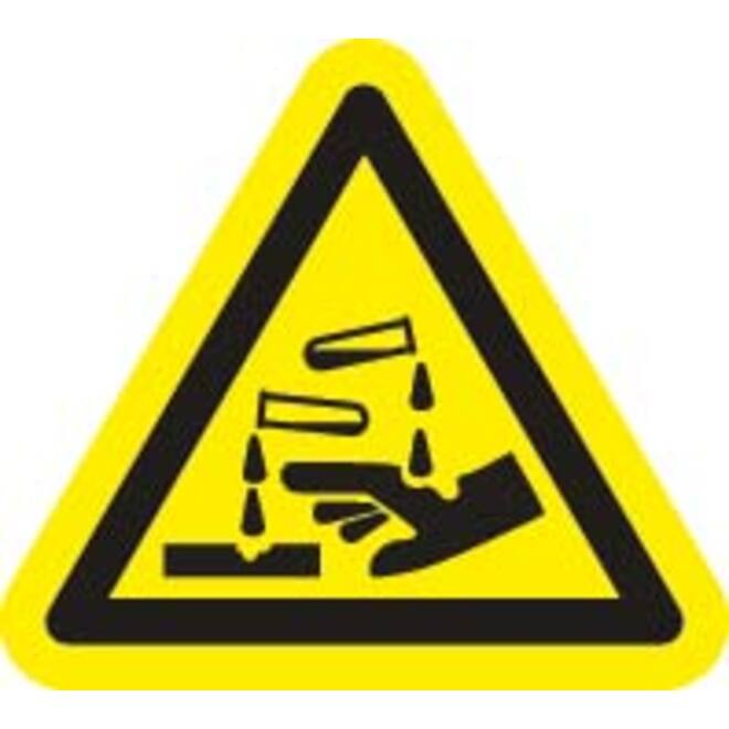 Sticker bijtende stoffen 5cm