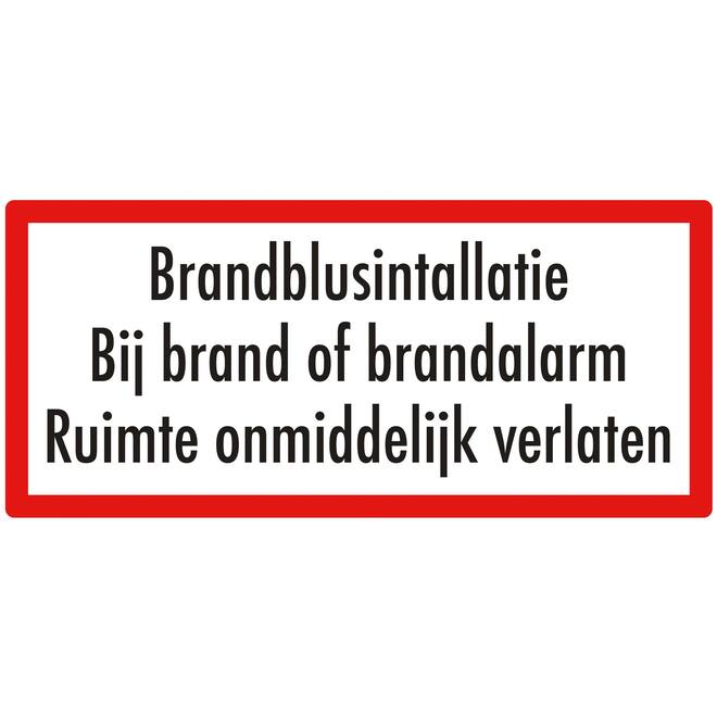 Sticker brandblusinst...verlaten 12x25