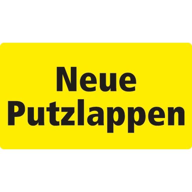 Sticker Neue Putzlappen 18x10cm