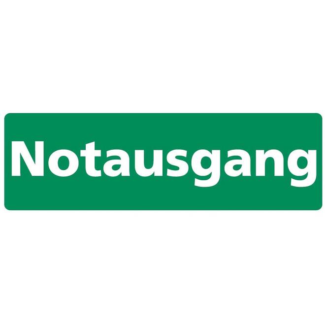 Sticker Notausgang 30x10cm