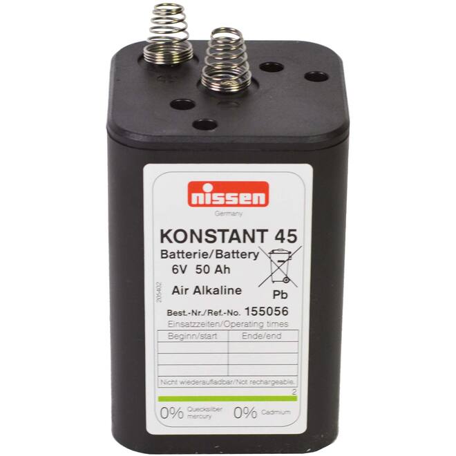 Blokbatterij + Veer 6V
