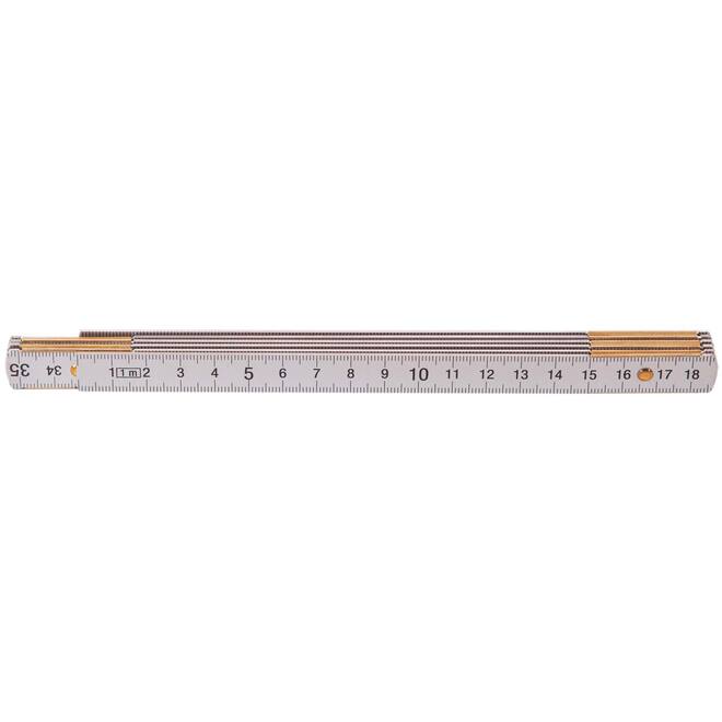 Duimstok blank alu. 2mtr