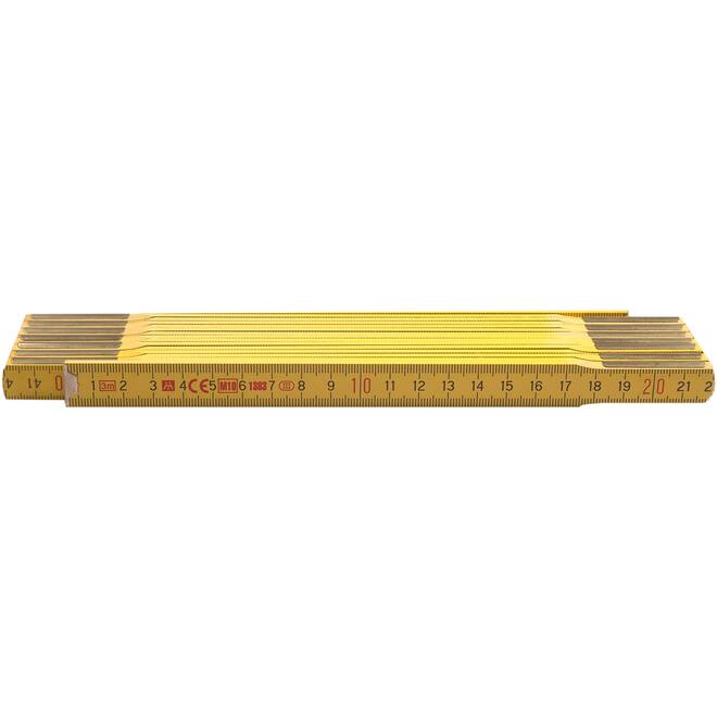 Houten Duimstok Geel 2 Meter