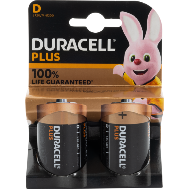 Batterij D Duracell Plus MN1300 2st
