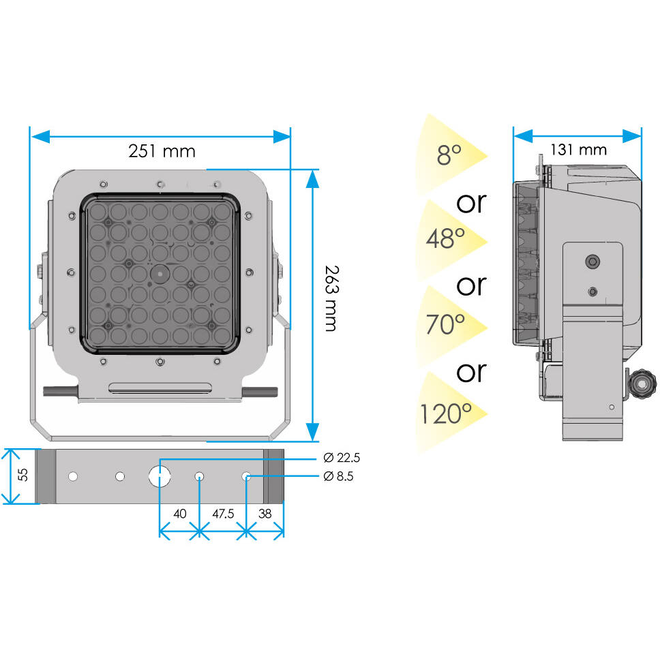 LED deklicht 12000lm 110-230V IP67 70gr