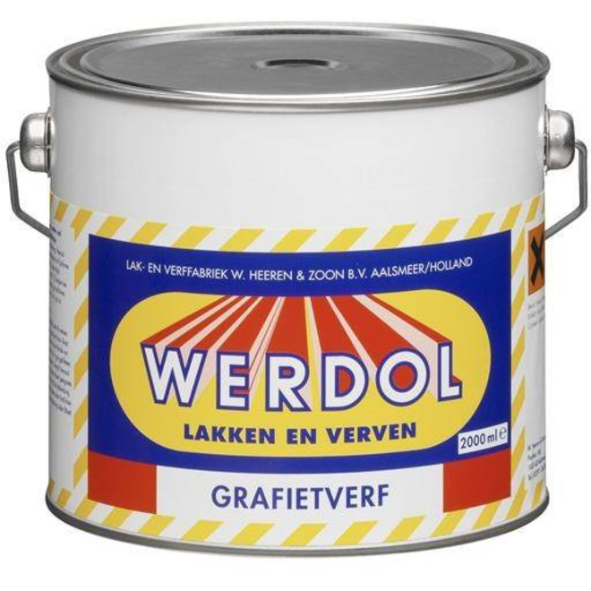 Werdol Grafietverf middelgrijs 2ltr