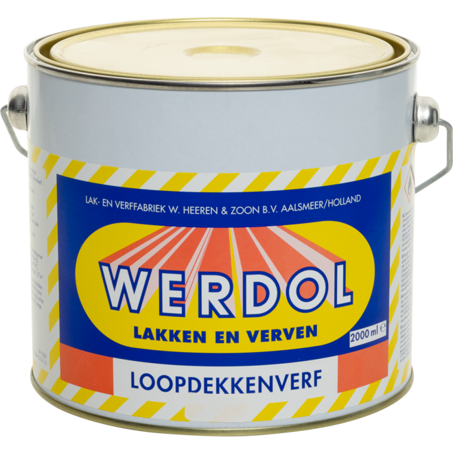 Werdol Loopdekkenverf roodbruin 4ltr