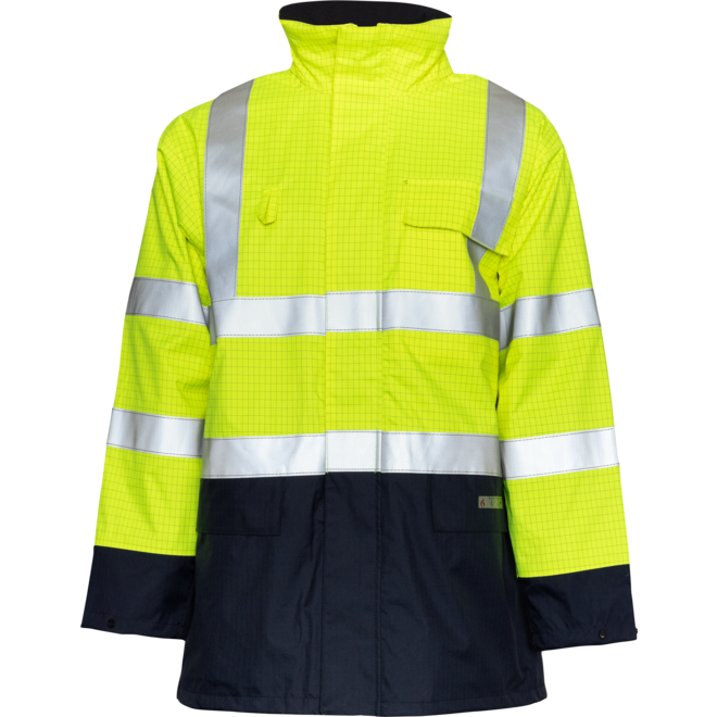 Oxxa parka 2664 FR/AST, geel/blauw