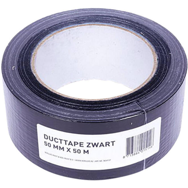 Duct-Tape Zwart 50mm x 50mtr