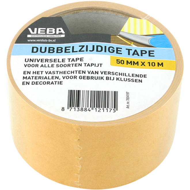 Dubbelzijdig tape 50mm x 10mtr
