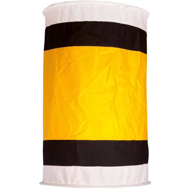 Seincylinder zw/wit/geel katoendoek 50x80cm
