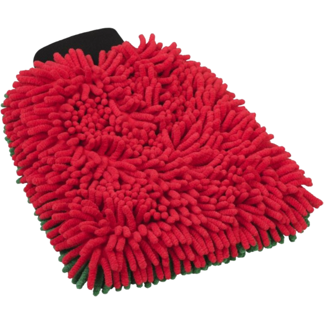 Microvezel washand rood/groen 23x30cm