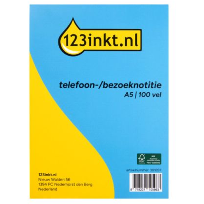 Kantoor collegeblok A5, gelinieerd