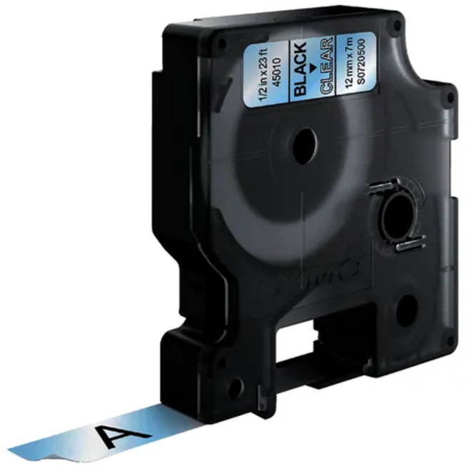 Kantoor Dymo tape 45010 12mm x 7m zw/transp