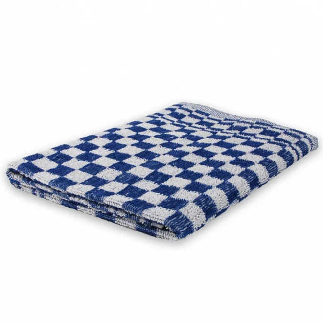 Keukendoek blok blauw/wit