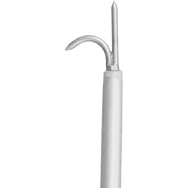 Haakstok aluminium met rvs haak