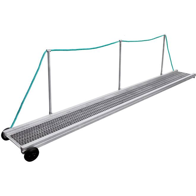 Aluminium loopplank met speciaal antislip rooster