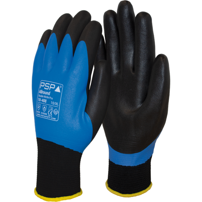 Handschoen allround double nitrile type 10-488