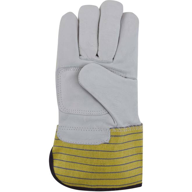 Handschoen palmversteviging leder geel type 34-101 mt10