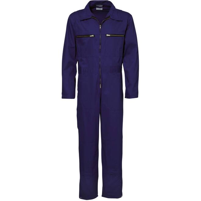 Overall met rits, korenblauw