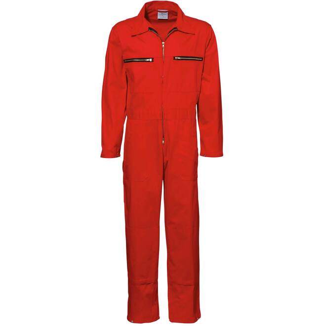 Overall met rits, rood