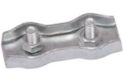 Staaldraadklem rvs plat dubbel 6mm