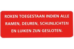 Sticker roken toegestaan