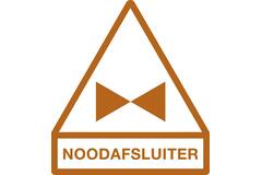 Sticker noodafsluiter