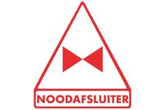 Sticker Noodsafsluiter + Afb.