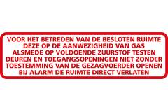 Sticker betreden besloten ruimten