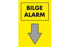 Bordje bilge alarm 100x150mm