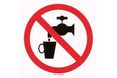 Sticker geen drinkwater 10cm