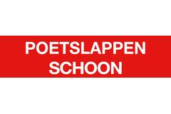Sticker poetslap schoon
