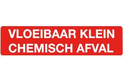 Sticker vloeibaar chemisch afval