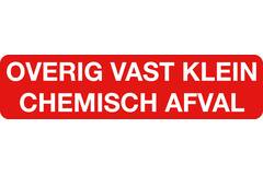 Sticker vast chemisch afval