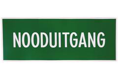 Sticker nooduitgang 30x12cm