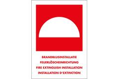 Bord Brandblusinstallatie Tekst 10x15
