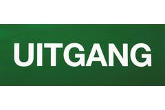 Sticker tekst uitgang 12x30cm