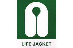 Sticker reddingvest 4,5x4,5cm