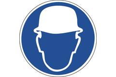Sticker helm dragen verplicht 10cm