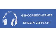 Sticker gehoorbescherming verplicht