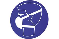 Sticker mond/neusmasker verplicht 10cm