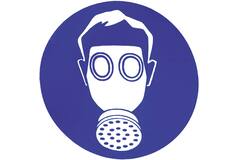 Sticker adembescherming verplicht 10cm