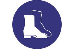 Sticker werkschoenen verplicht 10cm