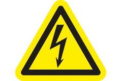 Sticker elektrische spanning 10cm